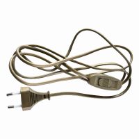 Сетевой шнур с выключателем 230В 19м золото KF-HK-1-2 51039