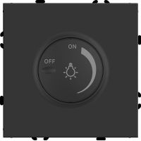 Выключатель диммирующий (механизм) STEKKER 250В 500Вт серия Эмили RSВт10-5106-05 черный уголь soft touch 49842