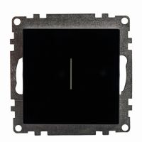 Выключатель 1-клавишный сенсорный (механизм) 250В 25А серия Катрин черный 50272