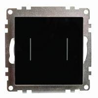 Выключатель 2-клавишный сенсорный (механизм) 250В 5А серия Катрин черный 50273 Выключатель 2-клавишный сенсорный (механизм) 250В 5А серия Катрин черный 50273