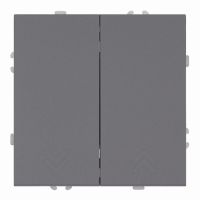 Переключатель 2-клавишный (механизм) СЗК STEKKER 250В 10А серия Эмили RSВт10-5107-10ZK платиново-серый soft touch 50241