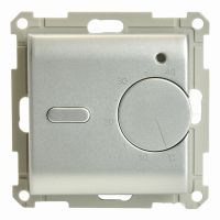 Терморегулятор механический для теплого пола (механизм) STEKKER GLS00-7117-03 250В 3500Вт серия Катрин серебро 49742