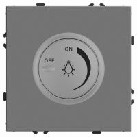 Выключатель диммирующий (механизм) STEKKER 250В 500Вт серия Эмили RSВт10-5106-10 платиново-серый soft touch 49946