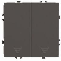 Выключатель 2-клавишный самовозвратный (механизм) STEKKER. 250В 10А серия Эмили RSВт10-5113-09 антрацит soft touch 50367 Выключатель 2-клавишный самовозвратный (механизм) STEKKER. 250В 10А серия Эмили RSВт10-5113-09 антрацит soft touch 50367