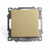 Переключатель перекрестный 1-клавишный (механизм) STEKKER GLS10-7110-08 250В 10А серия Катрин золото 49221