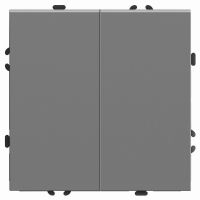 Переключатель перекрестный 2-клавишный (механизм) STEKKER 250В 10А серия Эмили RSВт10-5111-10 платиново-серый soft touch 50166