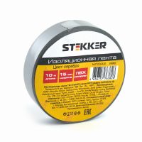 Изоляционная лента STEKKER INTP01315-10 0 13*15 мм. 10 м. серебро