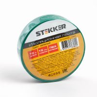 Изоляционная лента STEKKER INTP01315-10 0 13*15 мм. 10 м. зеленая