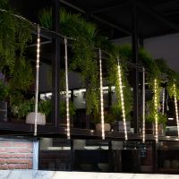 Светодиодная гирлянда Feron CL586 занавес Сосульки 4.5*0.5м +  сетевой шнур 3м 2700K динамичный c питанием от сети 230В прозрачный шнур 51452