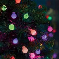 Светодиодная гирлянда Feron CL585 Мультишарики 12м 230В мультиколор c питанием от сети черный шнур 51451