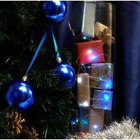 Светодиодная гирлянда Feron CL588 линейная Роса 5000К 2м с питанием от батареек прозрачный шнур 51440