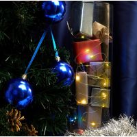 Светодиодная гирлянда Feron CL588 линейная Роса 2700К 2м с питанием от батареек прозрачный шнур 51439