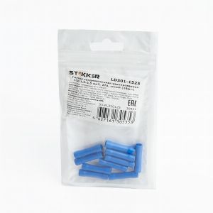 Гильза соединительная изолированная STEKKER LD301-1525 сечение 1,5-2,5 мм2, 27A, синий (DIY упаковка 10 шт) 39401