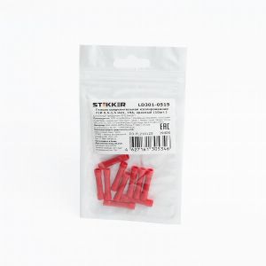 Гильза соединительная изолированная STEKKER LD301-0515 сечение 0,5-1,5 мм2, 19A, красный (DIY упаковка 10 шт) 39400