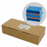 Зажим блочный (групп) для распред.тока нагрузки push-in на 12 точек сеч 25 мм2 450В 24А синий LD580 PTFIX 12/25 49751