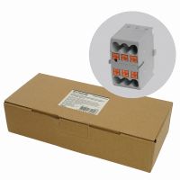 Зажим блочный (групп) для распред.тока нагрузки push-in на 6 точек сеч 25 мм2 450В 24Асерый LD580 PTFIX 06/25 49744