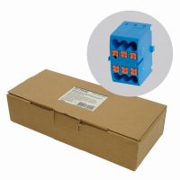 Зажим блочный (групп) для распред.тока нагрузки push-in на 6 точек сеч 25 мм2 450В 24А синий LD580 PTFIX 06/25 49750