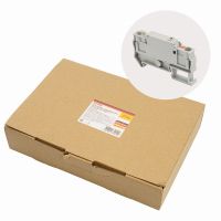 Зажим самозажимной STEKKER 2-проводной проходной 40 мм² (JXB PT 4) c размыкателем и предохранителем LD572-1-01 серый 50190