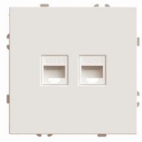 Розетка компьютерная 2-местная RJ-45 (механизм) STEKKER серия Эмили RST00-5111-08 кашемир soft touch 49900