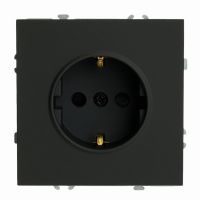 Розетка 1-местная с з/ш с/з (механизм) СЗК STEKKER 250В 16А серия Эмили RST16-5110-05ZK черный уголь soft touch 50251 Розетка 1-местная с з/ш с/з (механизм) СЗК STEKKER 250В 16А серия Эмили RST16-5110-05ZK черный уголь soft touch 50251
