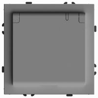 Розетка 1-местная с крышкой с защ. штор STEKKER б/з 250В 16А серия Эмили RST16-5113-10 платиново-серый soft touch 49956