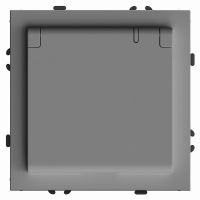 Розетка 1-местная с крышкой с защ. штор STEKKER с/з 250В 16А серия Эмили RST16-5112-10 платиново-серый soft touch 49959