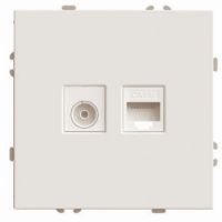 Розетка TВ + компьютерная RJ-45 (механизм) STEKKER серия Эмили RST00-5106-08 кашемир soft touch 49898 Розетка TВ + компьютерная RJ-45 (механизм) STEKKER серия Эмили RST00-5106-08 кашемир soft touch 49898