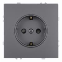 Розетка 1-местная с з/ш с/з (механизм) СЗК STEKKER 250В 16А серия Эмили RST16-5110-10ZK платиново-серый soft touch 50243