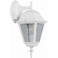 Светильник садово-парковый Feron 4202/PL4202 четырехгранный на стену вниз 100Вт E27 230В, белый