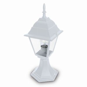 Светильник садово-парковый Feron 4204 четырехгранный на постамент 100Вт E27 230В, белый 11029