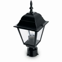 Светильник садово-парковый Feron 4103/PL4103 четырехгранный на столб 60Вт E27 230В, черный