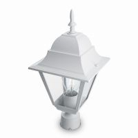 Светильник садово-парковый Feron 4203 четырехгранный на столб 100Вт E27 230В, белый