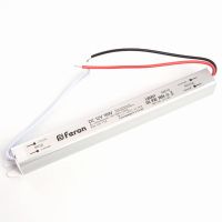 Трансформатор электронный для светодиодной ленты 18Вт 12В ( ультратонкий драйвер)  LB001