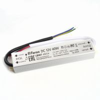 Трансформатор электронный для светодиодной ленты 40Вт 12В IP67 (драйвер)  LB007