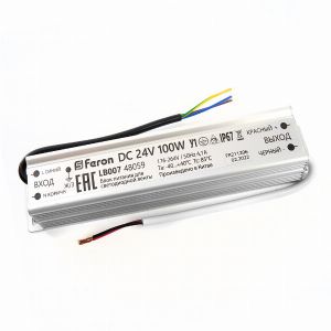 Трансформатор электронный для светодиодной ленты 100Вт 24В (драйвер)  LB007 48059