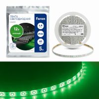 Cветодиодная LED лента Feron LS603, 60SMD(2835)/м 4.8Вт/м  5м IP20 12В зеленый