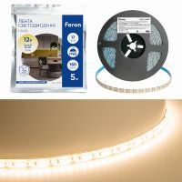 Светодиодная Светодиодная LED лента Feron LS626 180SMD(2835)/m 17Вт/m 12В 5000*10*122мм 3000К IP65 51638 Светодиодная Светодиодная LED лента Feron LS626 180SMD(2835)/m 17Вт/m 12В 5000*10*122мм 3000К IP65 51638