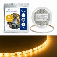 Cветодиодная LED лента Feron LS604, 60SMD(2835)/м 4.8Вт/м  5м IP65 12В желтый