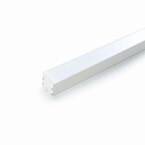 Профиль алюминиевый накладной 'Линии света' с крепежами, белый, CAB256 10372
