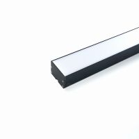 Профиль алюминиевый накладной 'Линии света', черный, CAB257