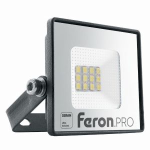 Светодиодный прожектор Feron.PRO LL-1000 IP65 10Вт 6400K  черный 41537