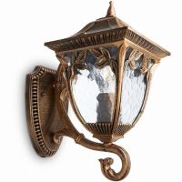 Светильник садово-парковый Feron PL4071 четырехгранный на стену вверх 60Вт E27 230В, черное золото