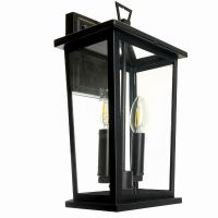 Светильник садово-парковый Feron PL751 на стену вниз  60Вт E14 230В черный 51279