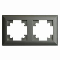 Рамка STEKKER PFR00-7002-06 2-местная серия Катрин графит 39808 Рамка STEKKER PFR00-7002-06 2-местная серия Катрин графит 39808