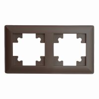 Рамка STEKKER PFR00-7002-04 2-местная серия Катрин шоколад 39818 Рамка STEKKER PFR00-7002-04 2-местная серия Катрин шоколад 39818