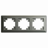 Рамка STEKKER PFR00-7003-06 3-местная серия Катрин графит 39809 Рамка STEKKER PFR00-7003-06 3-местная серия Катрин графит 39809