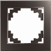 Рамка 1-местная ,STEKKER ,GFR00-7001-04,  серия Катрин, шоколад