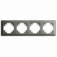 Рамка STEKKER PFR00-7004-06 4-местная серия Катрин графит 39810