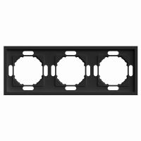 Рамка STEKKER PFR00-5003-05 3-местная серия Эмили черный уголь soft touch 49860