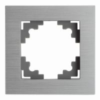 Рамка 1-местная серебро STEKKER MFR00-7001-03 серия Катрин серебро 50011